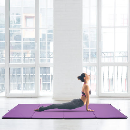 4'x10'x2'' Folding Gymnastics Mat, Exercise Mat for Yoga, MMA, Purple Gymnastics Mats at Gallery Canada