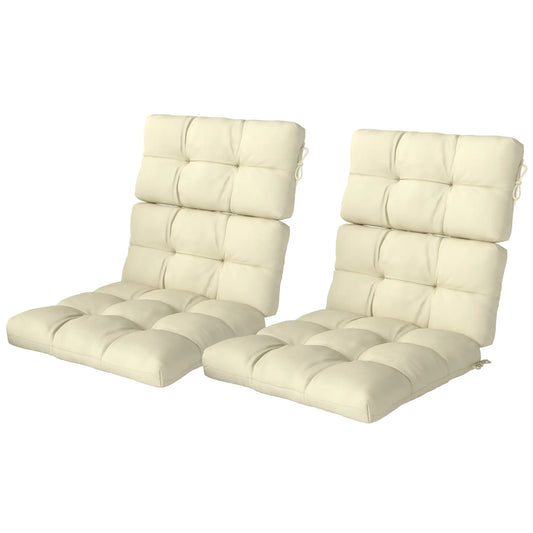 2-Piece Back Seat Cushion Set, Outdoor Patio Chair, Button Tufted, Beige Patio Chair Cushions Beige at Gallery Canada