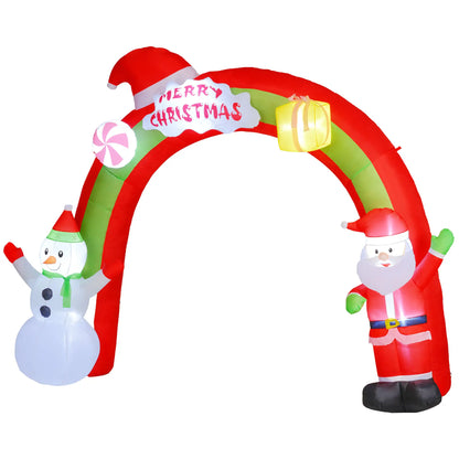 10FT Christmas Inflatable Archway, Santa Claus Snowman Arch, LED Lights Christmas Inflatables Multi Colour at Gallery Canada