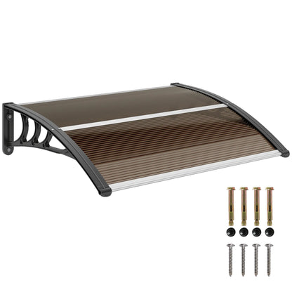 Window Awning Door Canopy, 30" X 50", Brown Door Awnings at Gallery Canada