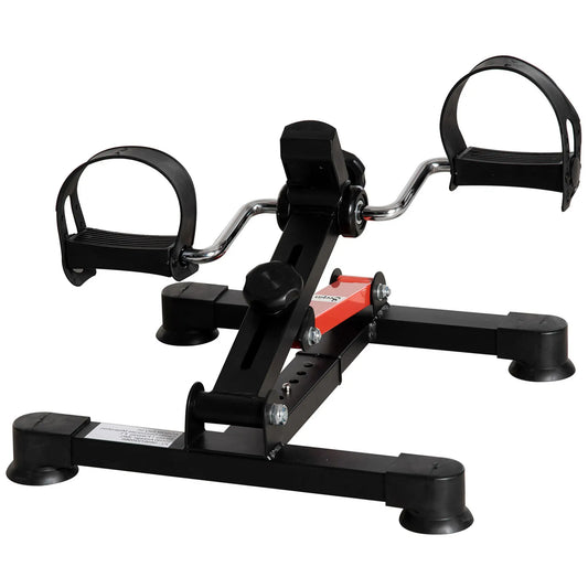 Under Desk Pedal Exerciser, LCD Display, Adjustable Resistance, Mini Bike Exercise & Stationary Bikes Black, Red at Gallery Canada