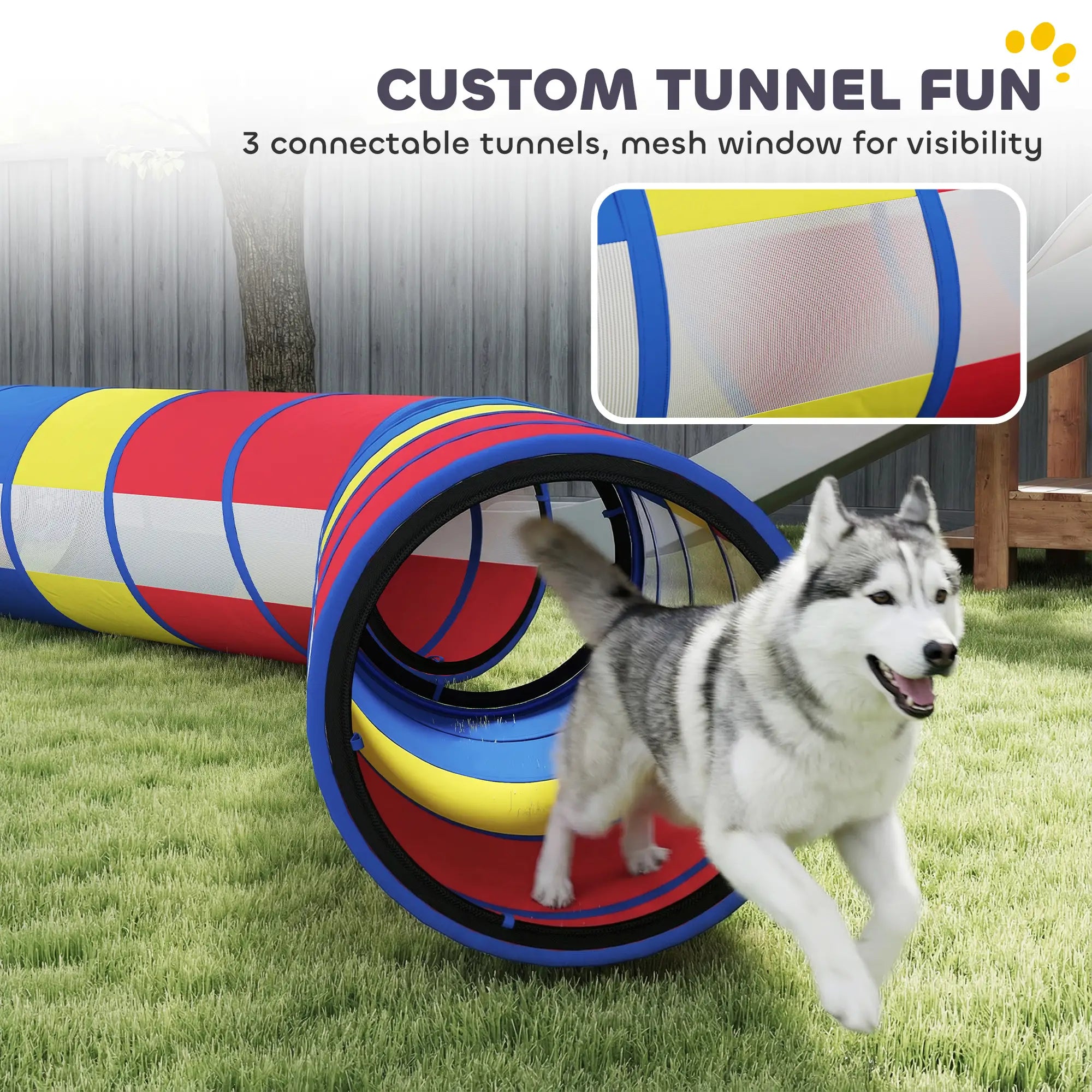 Dog Agility Training Equipment, 11-Piece Obstacle Course, Adjustable Hurdle, Ring, Tunnels, Weave Poles Dog Agility Training Equipment at Gallery Canada