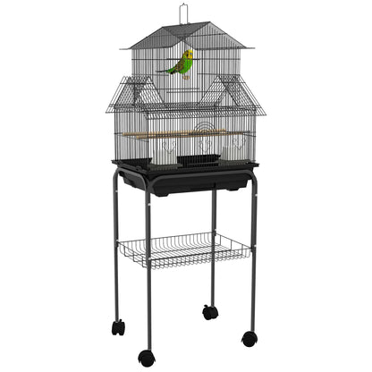 48" Bird Cage with Perch, Swing, Food Container, Slide-out Tray Bird Cages at Gallery Canada