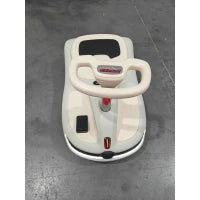 Voiture électrique oscillante 12V, 2 vitesses, musique, lumières, blanche