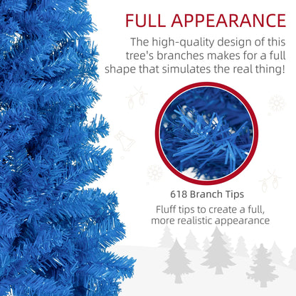 6FT Pencil Christmas Tree, Artificial, Automatic Open, Blue Pencil Christmas Trees at Gallery Canada