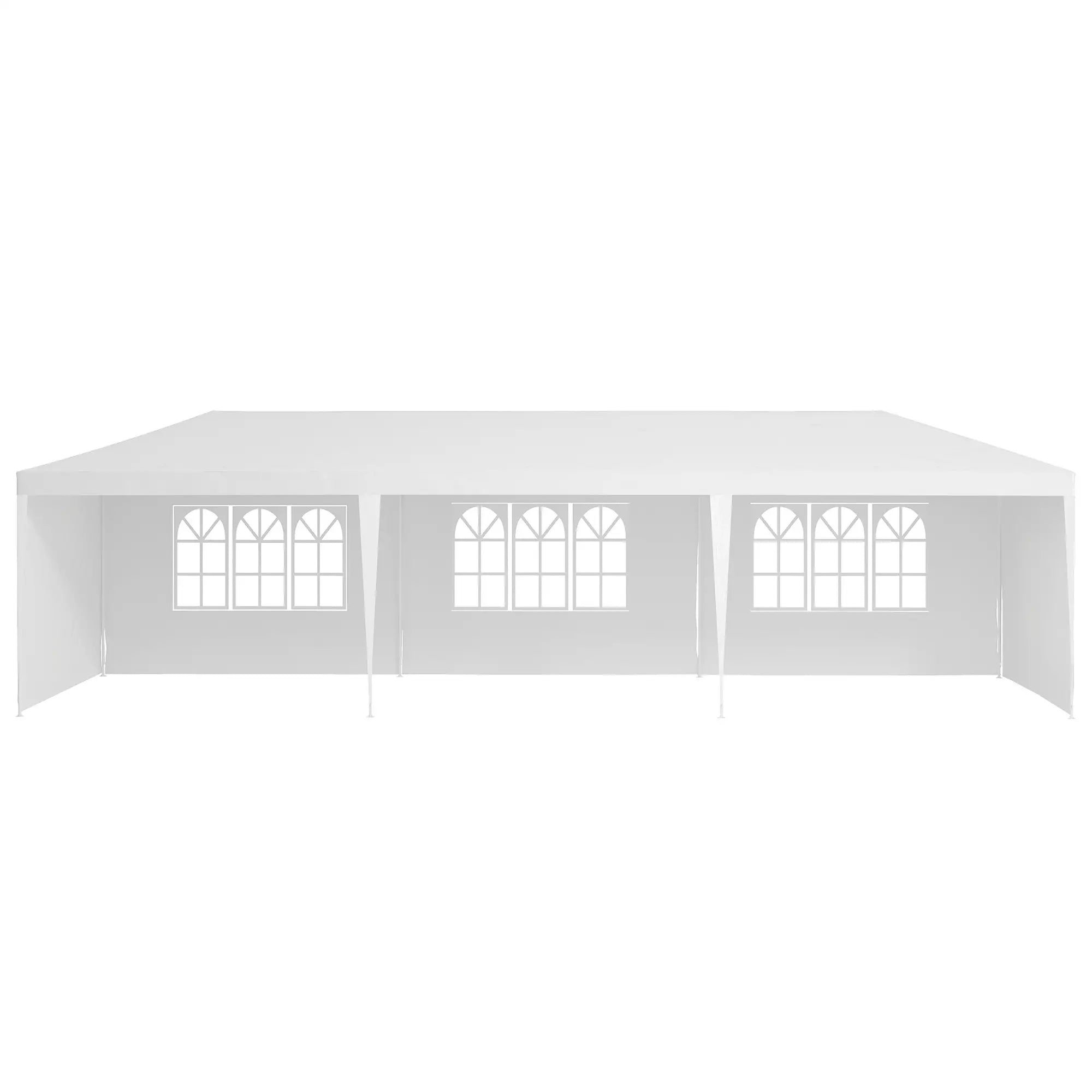 10' x 29' Party Tent, Canopy with Sidewalls, Transparent Windows, White Canopy Tents at Gallery Canada