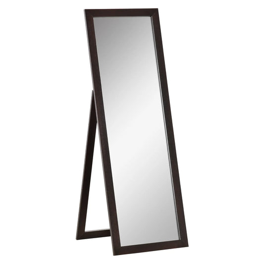 58" x 20" Full Length Mirror, Floor Standing, Rectangular, Brown