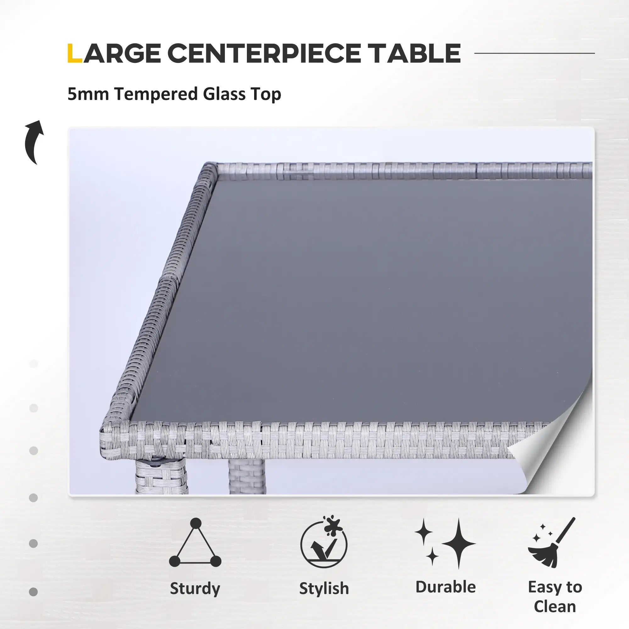 5-Piece Wicker Patio Set, Table, Ottomans, Bright Blue, Blue Patio Furniture Sets at Gallery Canada