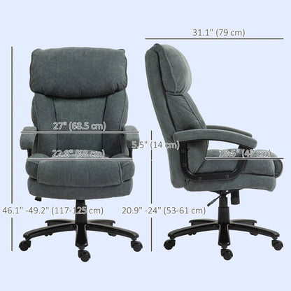 Big Tall Executive Office Chair, 450 Lbs Heavy Duty, Grey Executive & Manager Chairs at Gallery Canada