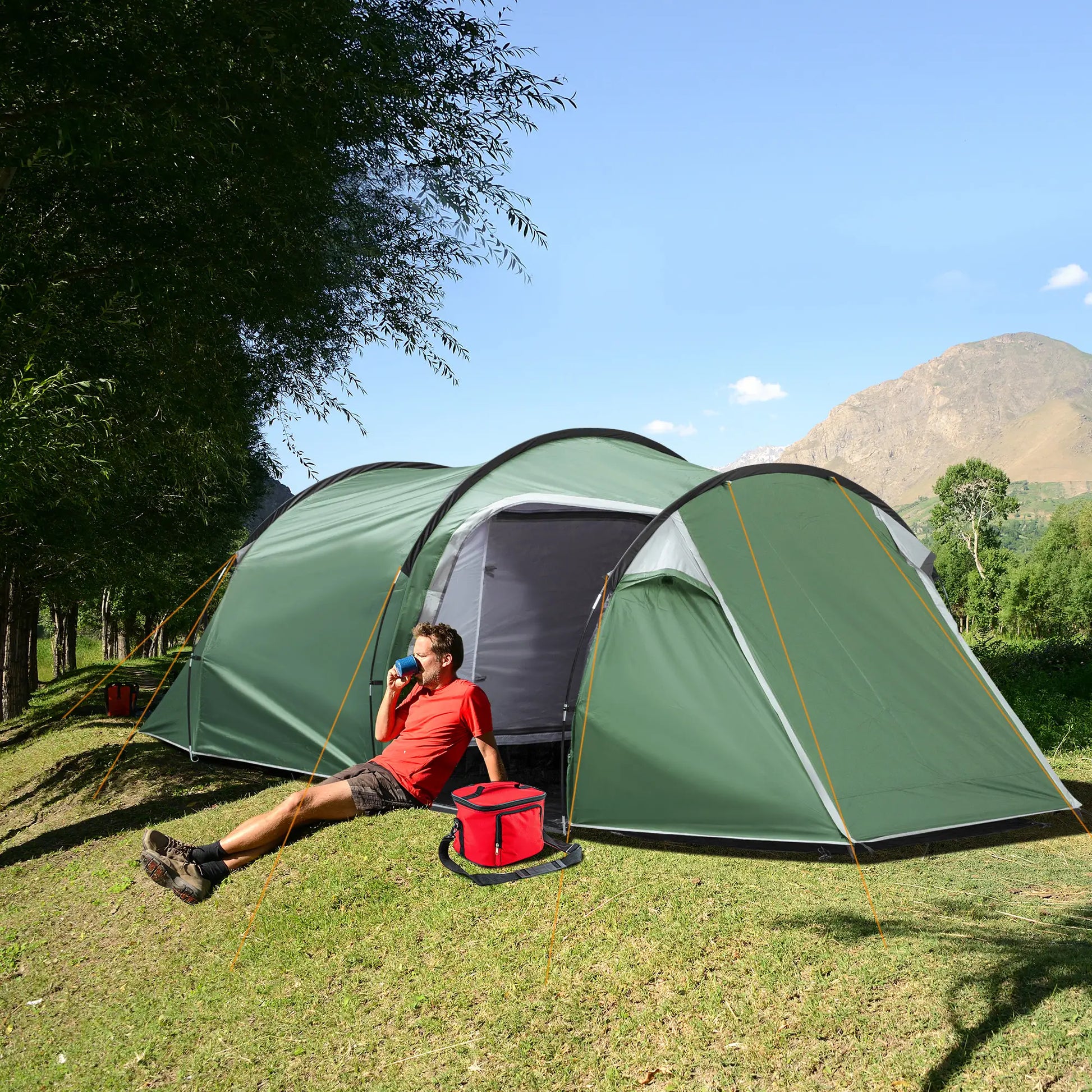 Pop Up Camping Tent, Waterproof, 2-3 Person, Dark Green Camping Tents at Gallery Canada