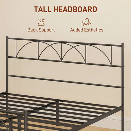 Queen Metal Platform Bed Frame, Steel Slat Support, Underbed Storage Bed Frames at Gallery Canada