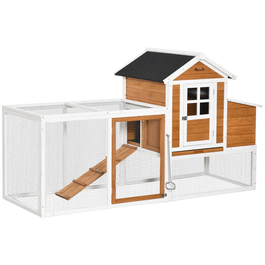 Large Chicken Coop With Nesting Box, For 2-4 Chickens, Orange And White Chicken Coops White, Orange, Black at Gallery Canada