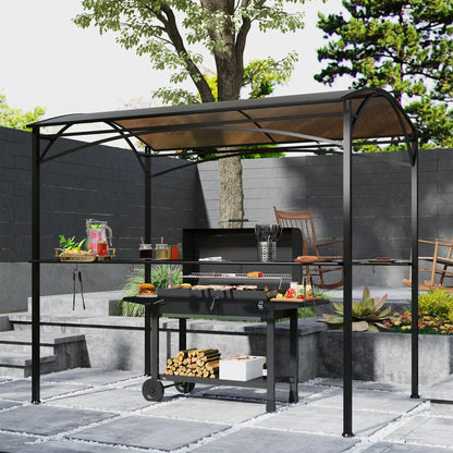 8' x 5' Hardtop Grill Gazebo, PC Board Roof, 2 Shelves, 10 Hooks BBQ Grill Gazebos at Gallery Canada