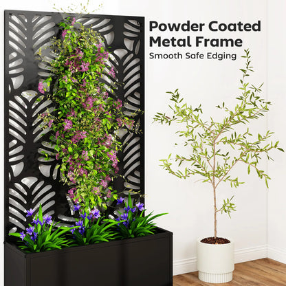 Metal Garden Bed With Trellis, Freestanding Or Wall Mounted Galvanized Planter Boxes at Gallery Canada