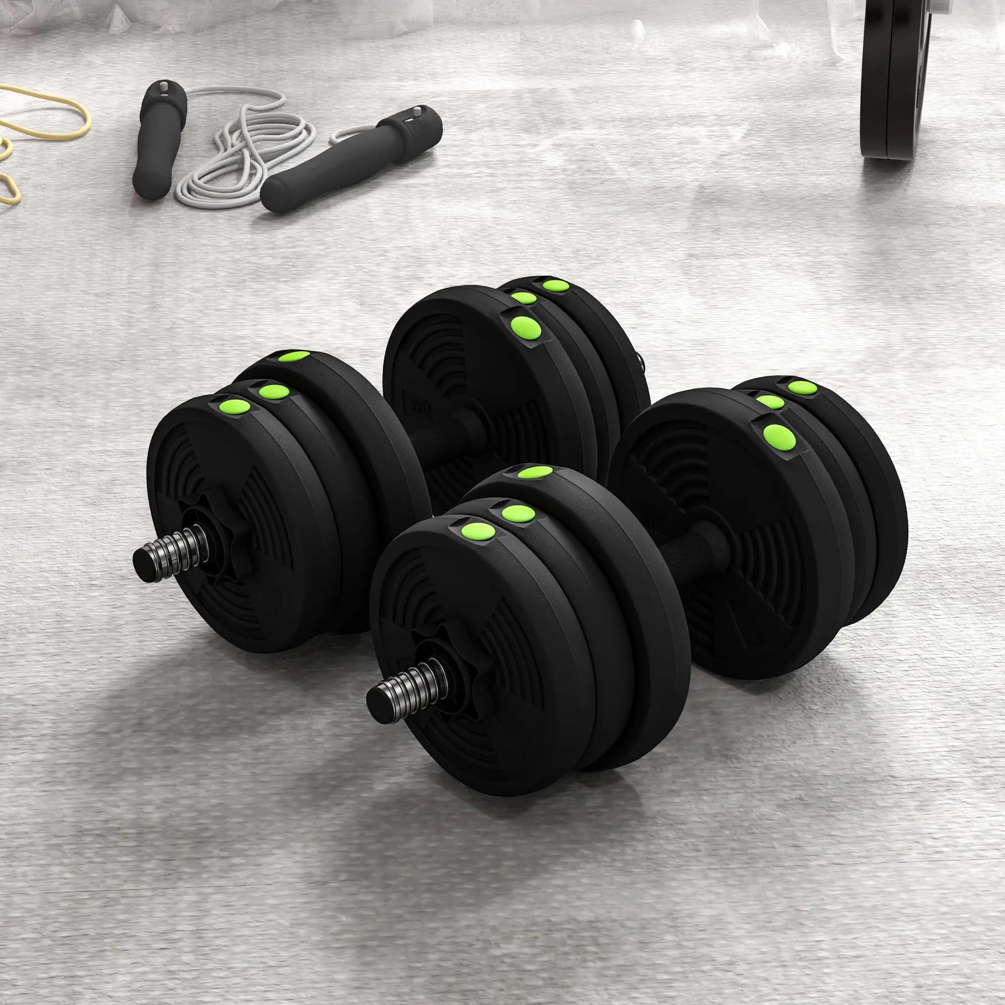44LBS Adjustable Barbell Dumbbells Set, Non-Slip Handles, Home Gym Dumbbells & Barbells at Gallery Canada
