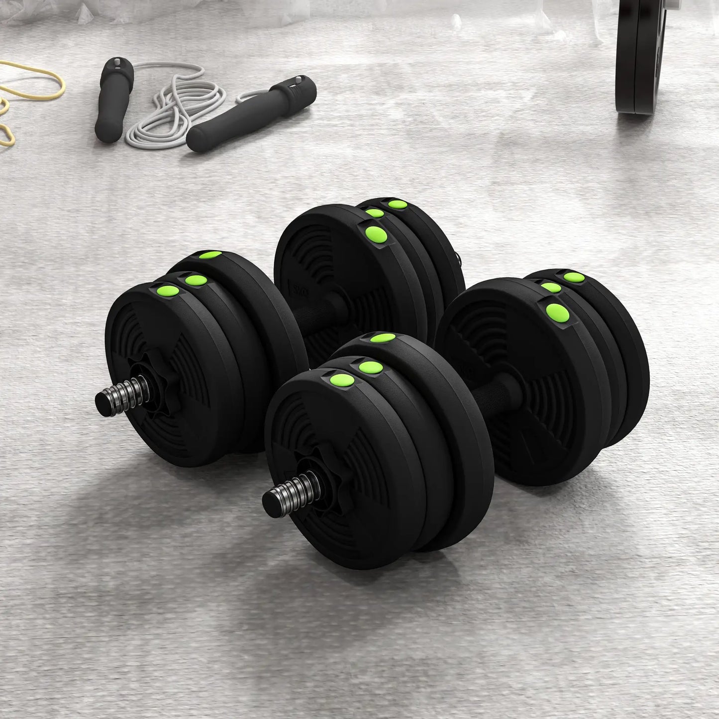 44LBS Adjustable Barbell Dumbbells Set, Non-Slip Handles, Home Gym Dumbbells & Barbells at Gallery Canada