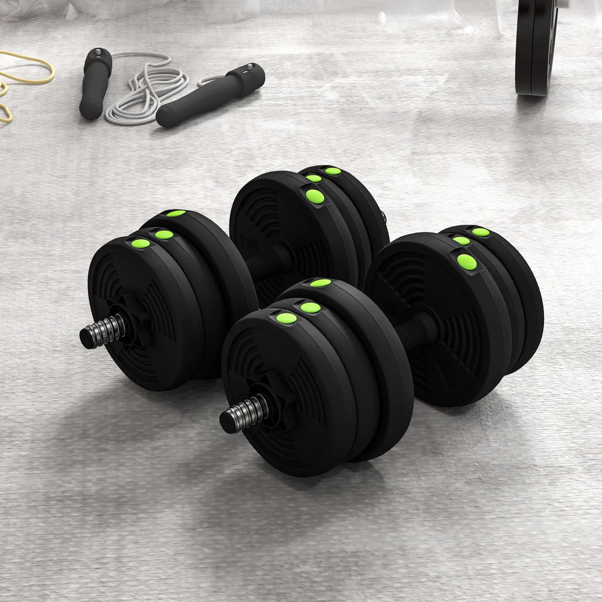 44LBS Adjustable Barbell Dumbbells Set, Non-Slip Handles, Home Gym Dumbbells & Barbells at Gallery Canada