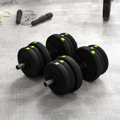 44LBS Adjustable Barbell Dumbbells Set, Non-Slip Handles, Home Gym Dumbbells & Barbells at Gallery Canada