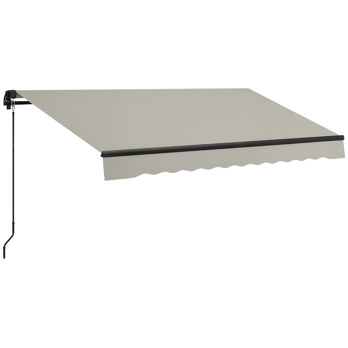 10' x 8' Retractable Awning, UV Resistant Sunshade, Light Grey Patio Awnings at Gallery Canada