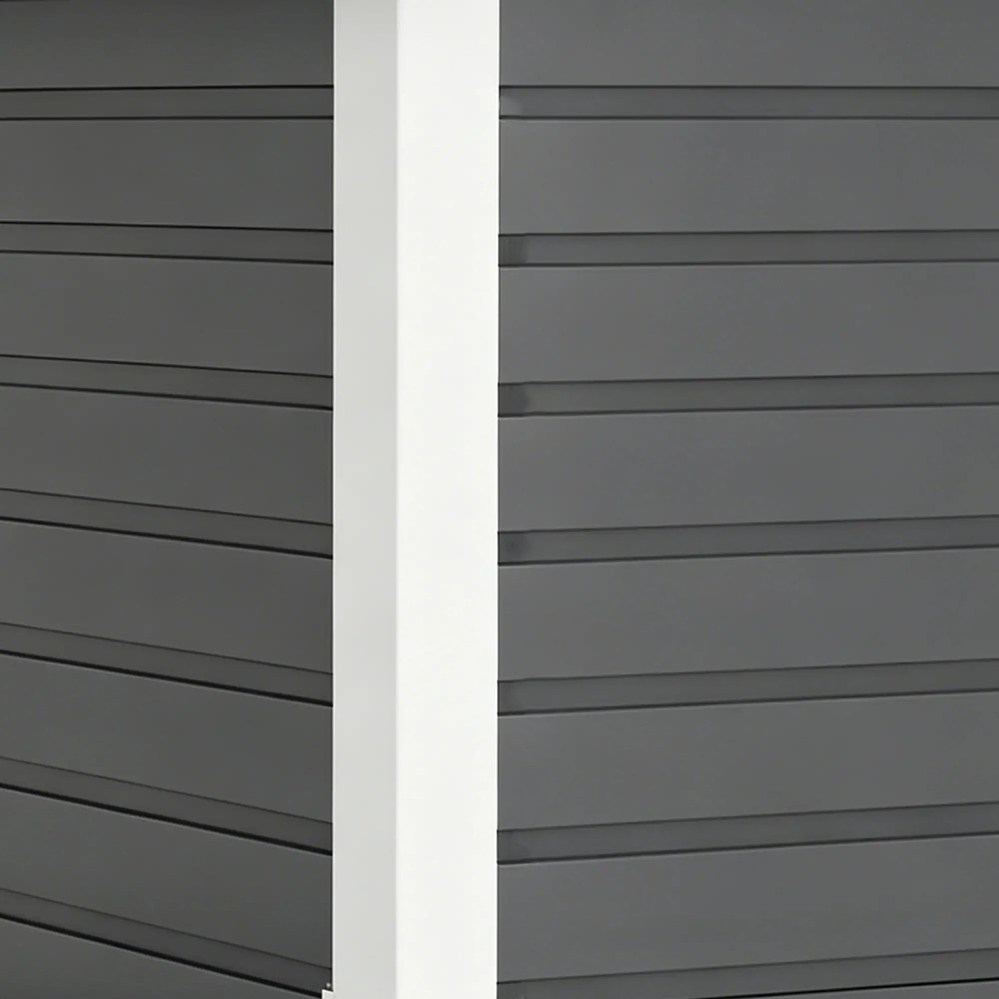 7' x 4' Metal Garden Shed, Lockable Doors, Dark Grey Sheds at Gallery Canada