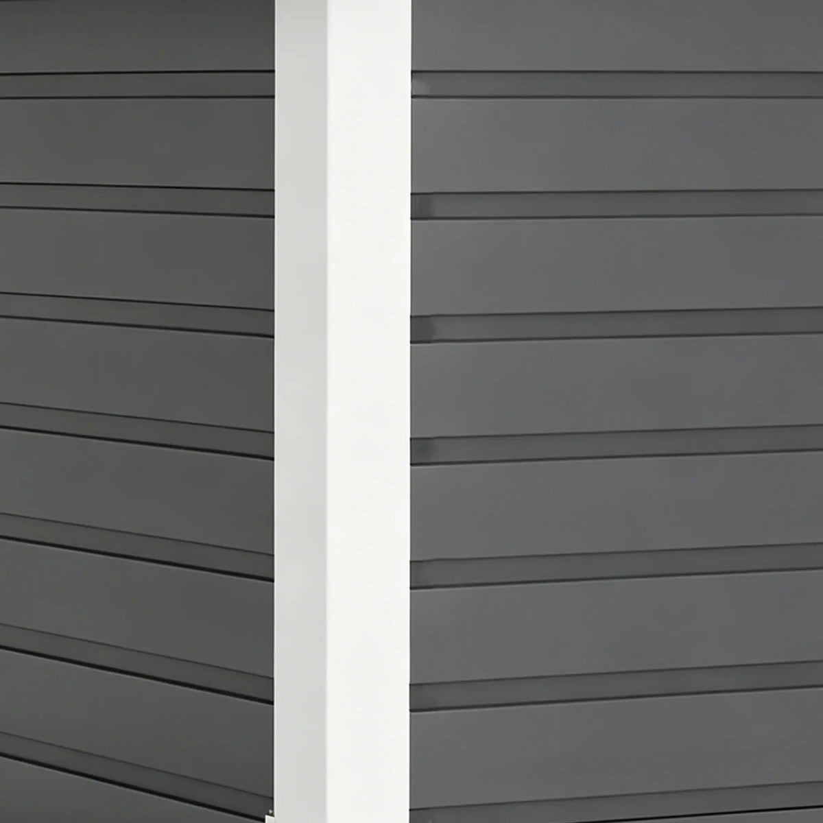 7' x 4' Metal Garden Shed, Lockable Doors, Dark Grey Sheds at Gallery Canada