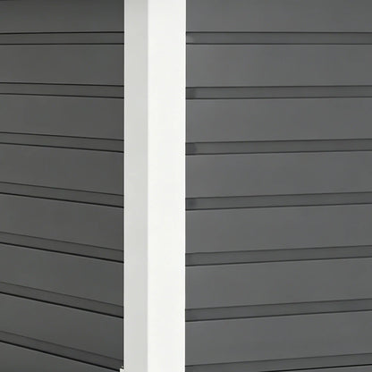 7' x 4' Metal Garden Shed, Lockable Doors, Dark Grey Sheds at Gallery Canada