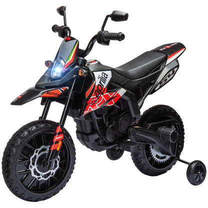 12V Kids Electric Motorcycle, Battery Powered Dirt Bike with Training Wheels, Red Electric Ride On Toys Red at Gallery Canada