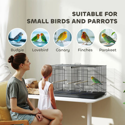 18" H Bird Cage, Large Parakeet Cage, Black Bird Cages at Gallery Canada