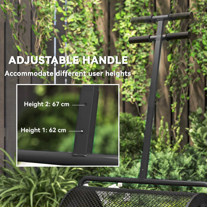 24 Inch Compost Spreader, Adjustable Handle 24.4/26.4 Inch, Black Garden Accessories at Gallery Canada