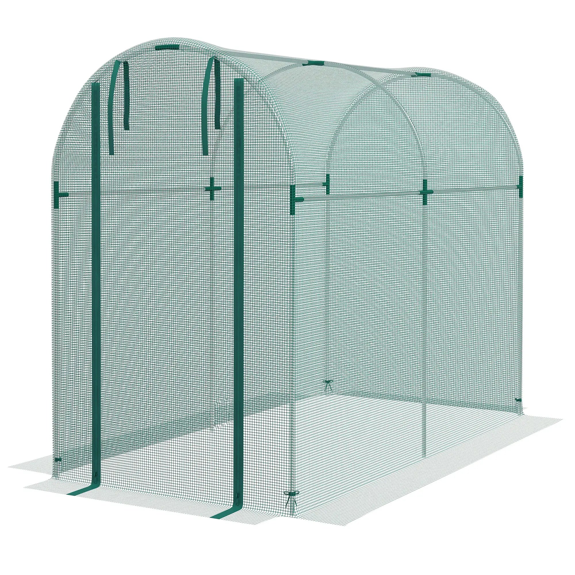 Galvanized Steel Crop Cage, Plant Protection Tent, 4' x 8', Green Walk In Greenhouses Green and Silver at Gallery Canada