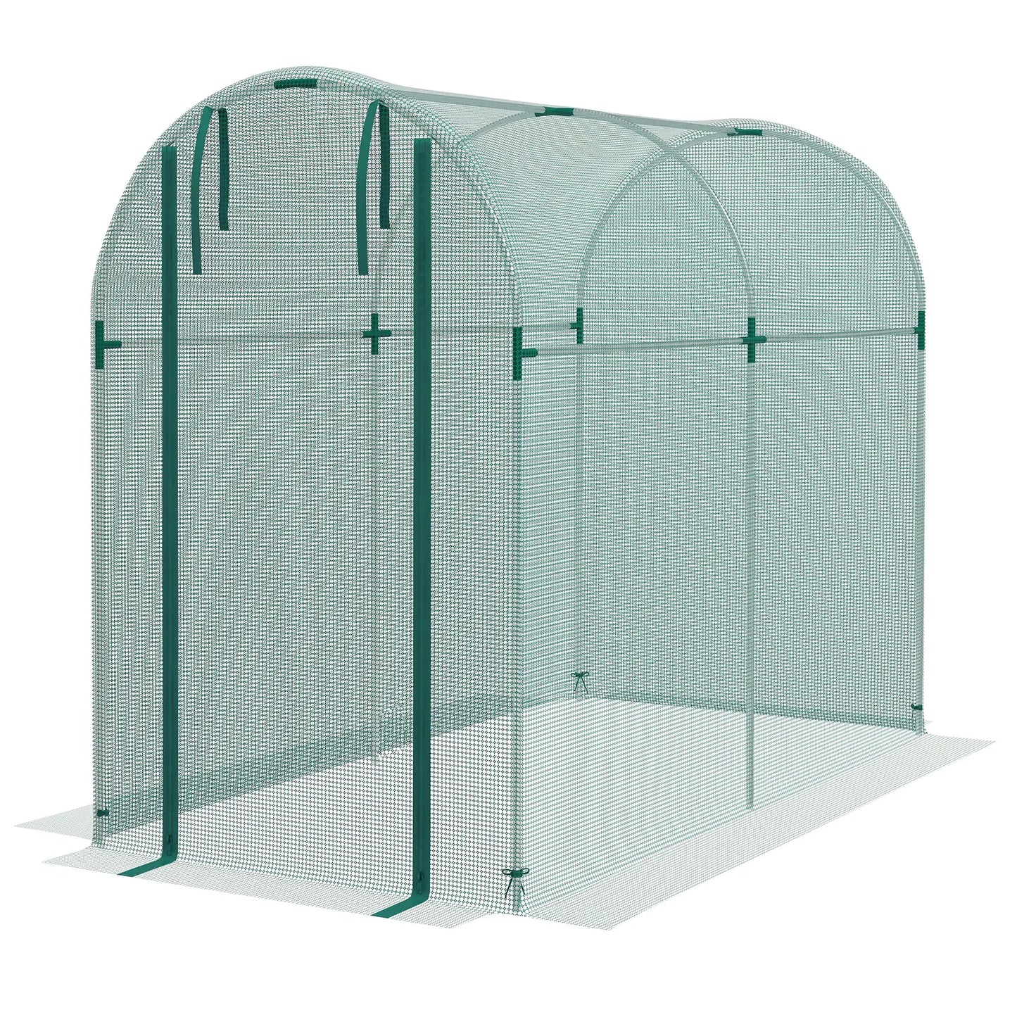 Galvanized Steel Crop Cage, Plant Protection Tent, 4' x 8', Green Walk In Greenhouses Green and Silver at Gallery Canada