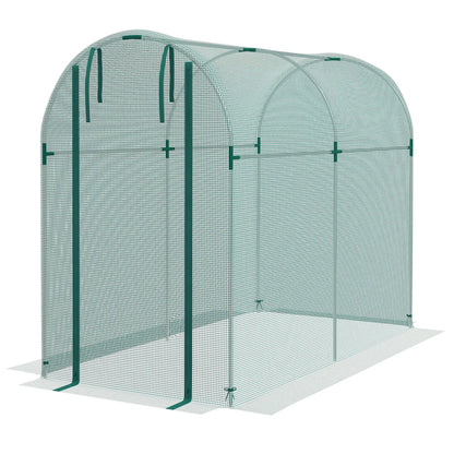 Galvanized Steel Crop Cage, Plant Protection Tent, 4' x 8', Green Walk In Greenhouses Green and Silver at Gallery Canada