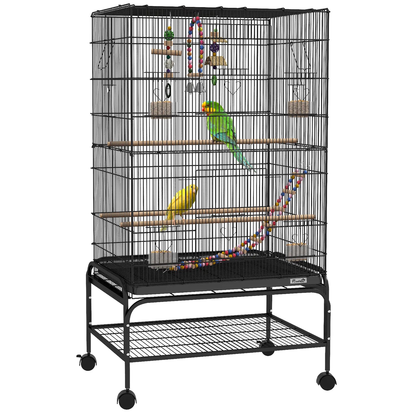 43" Bird Cage With Rolling Stand, Toys, For Budgies Canaries, Black Bird Cages at Gallery Canada