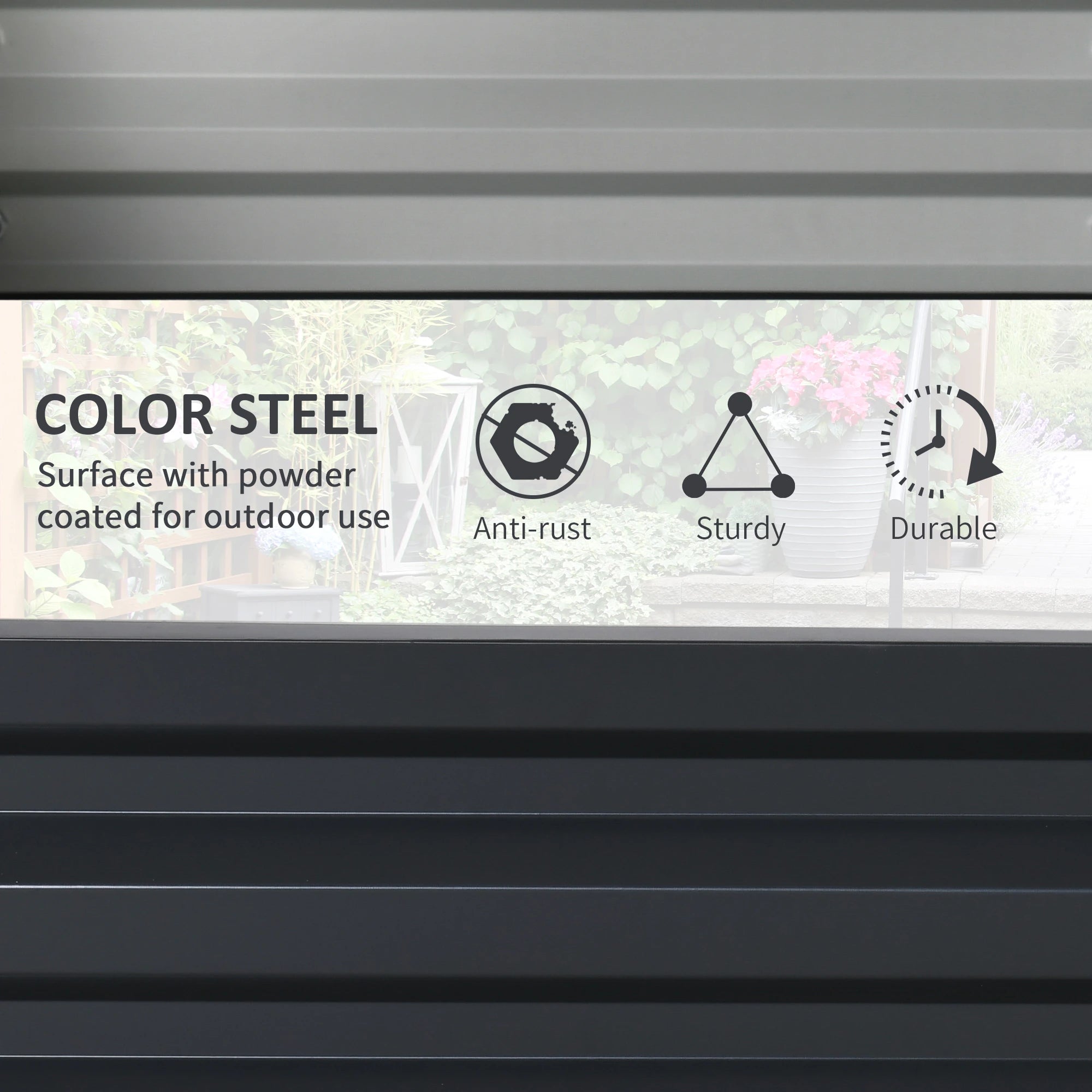 2' x 2' x 1' Raised Garden Bed, 2-Pieces, Color Steel Frame, Grey Galvanized Planter Boxes at Gallery Canada