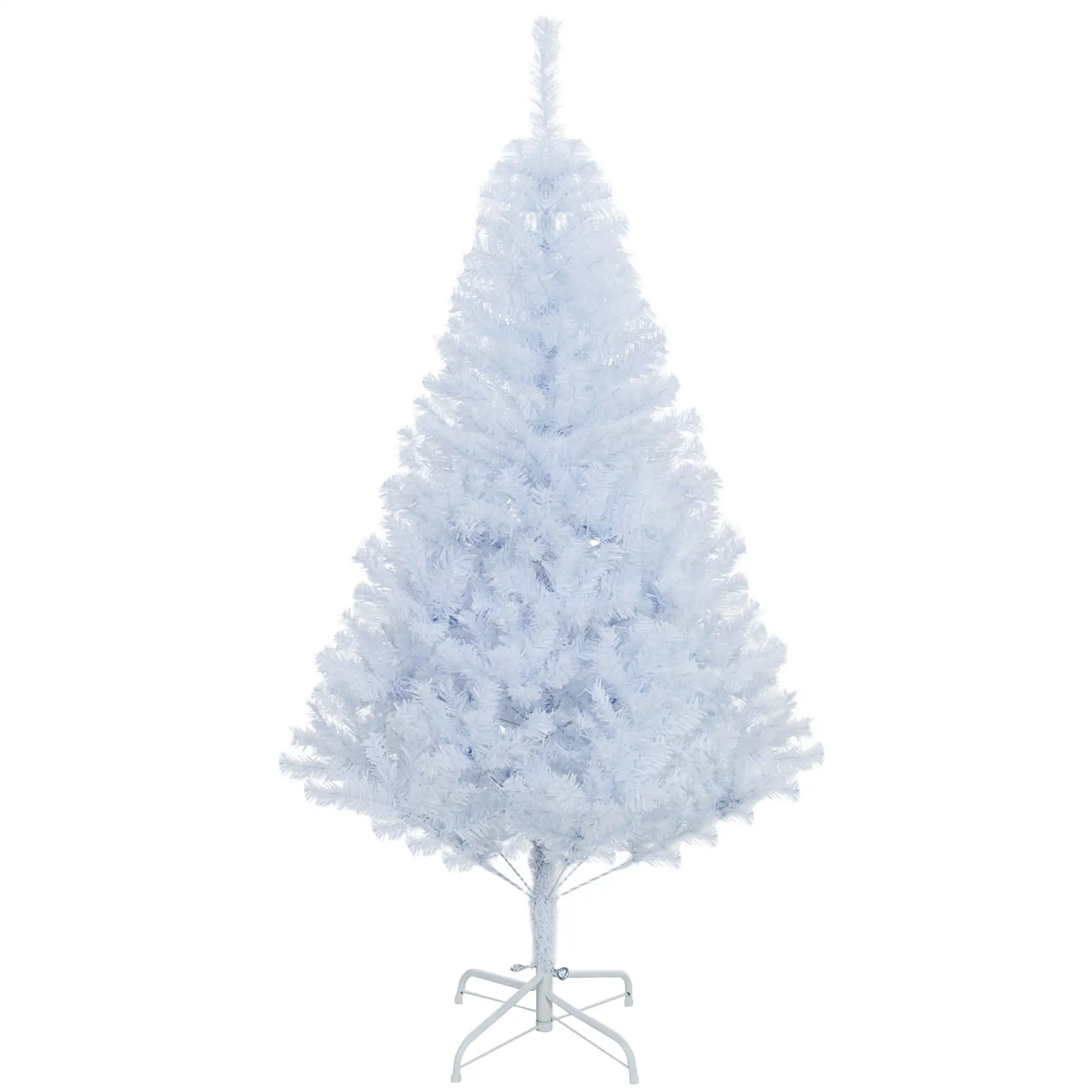 5ft Artificial Christmas Tree, 536 Branch Tips, Metal Stand, White White Christmas Trees at Gallery Canada