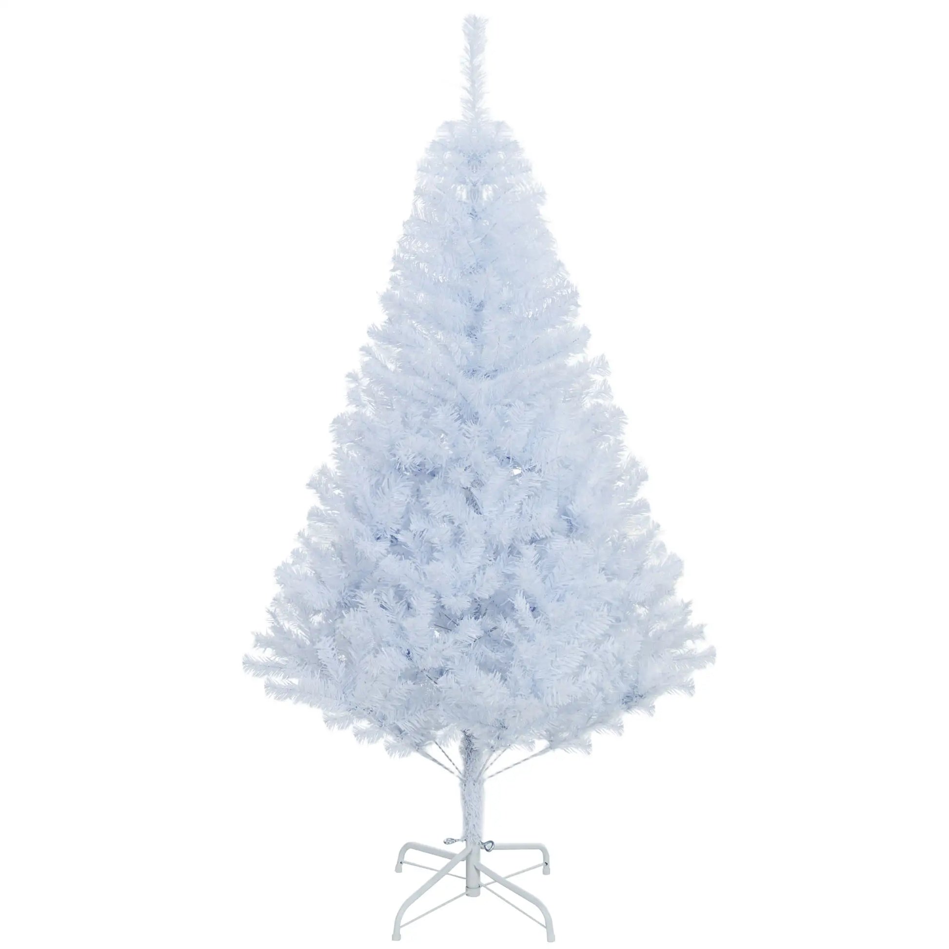 5ft Artificial Christmas Tree, 536 Branch Tips, Metal Stand, White White Christmas Trees at Gallery Canada