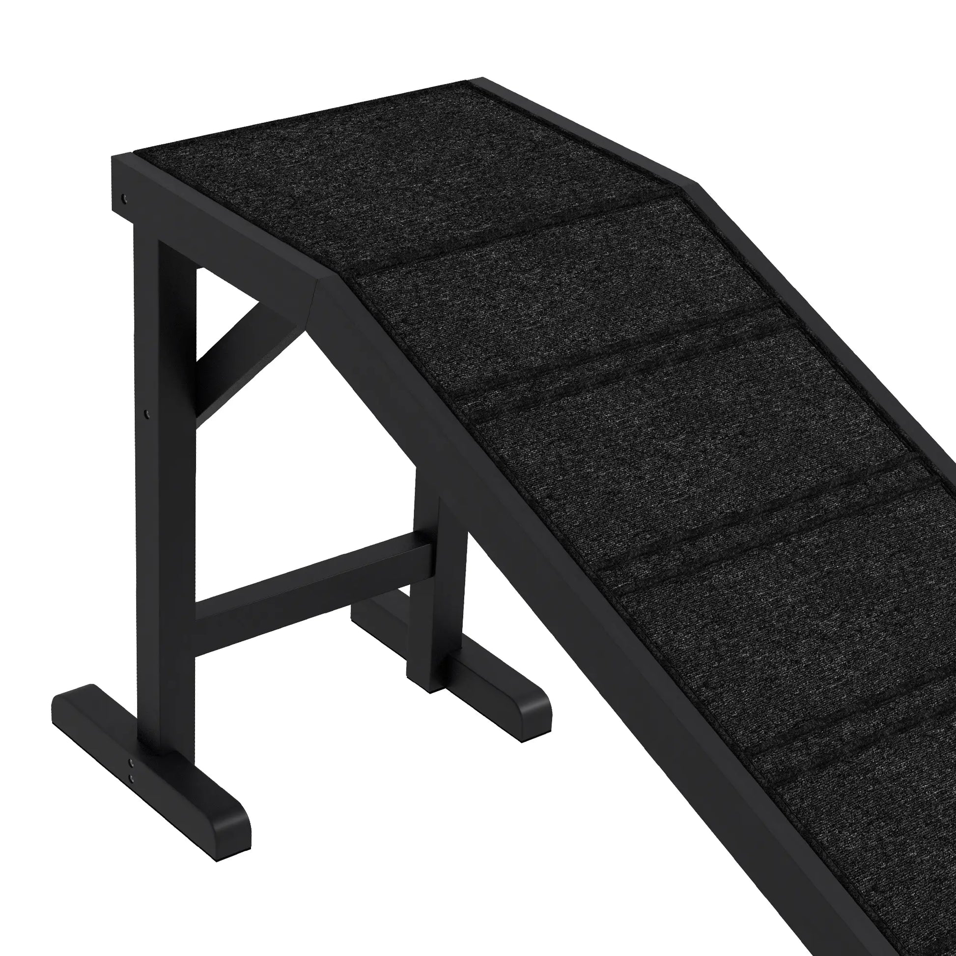 Pet Ramp Bed Steps, Non-Slip Carpet Top, Pine Wood, 74"L x 16"W x 25"H, Black Dog Stairs at Gallery Canada