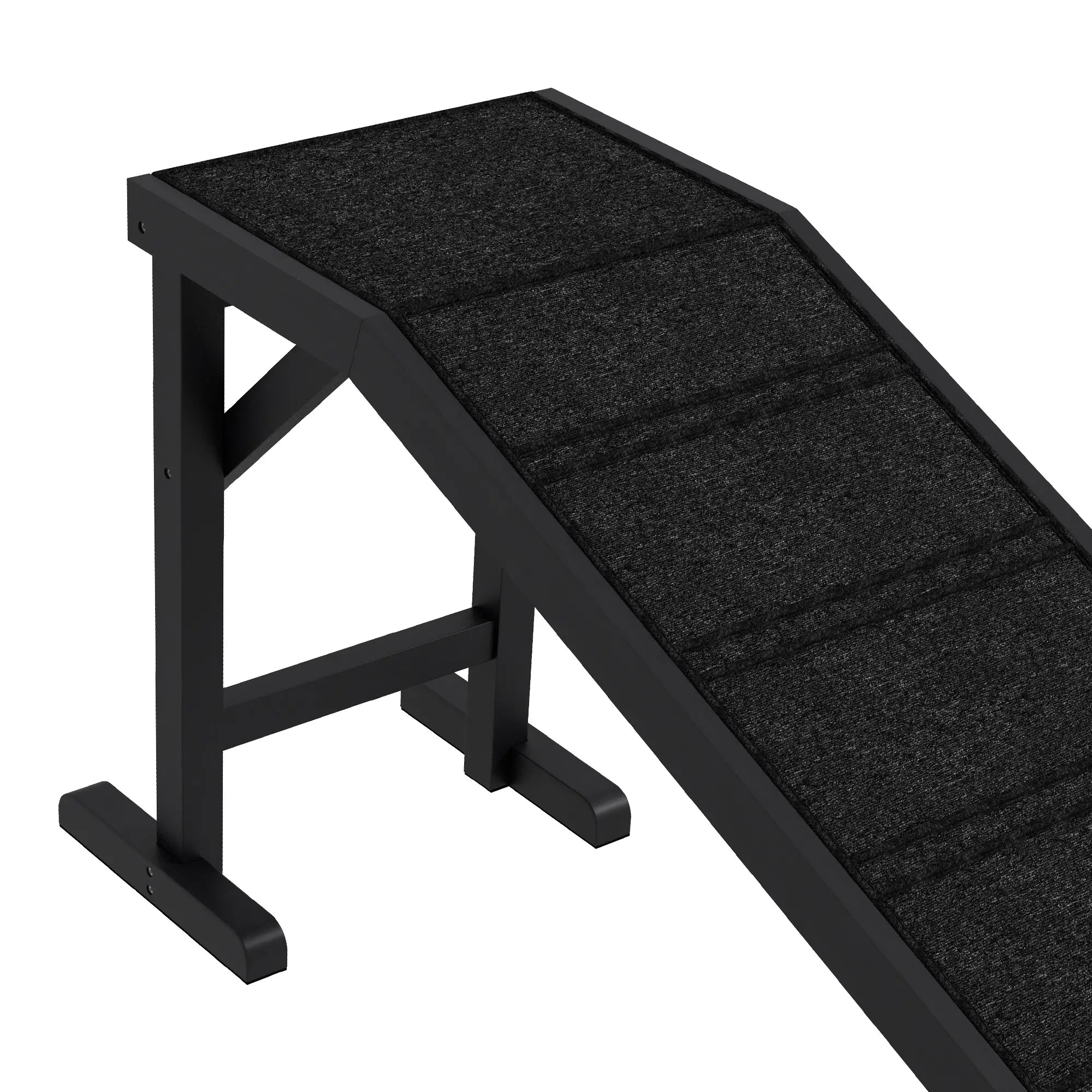 Pet Ramp Bed Steps, Non-Slip Carpet Top, Pine Wood, 74