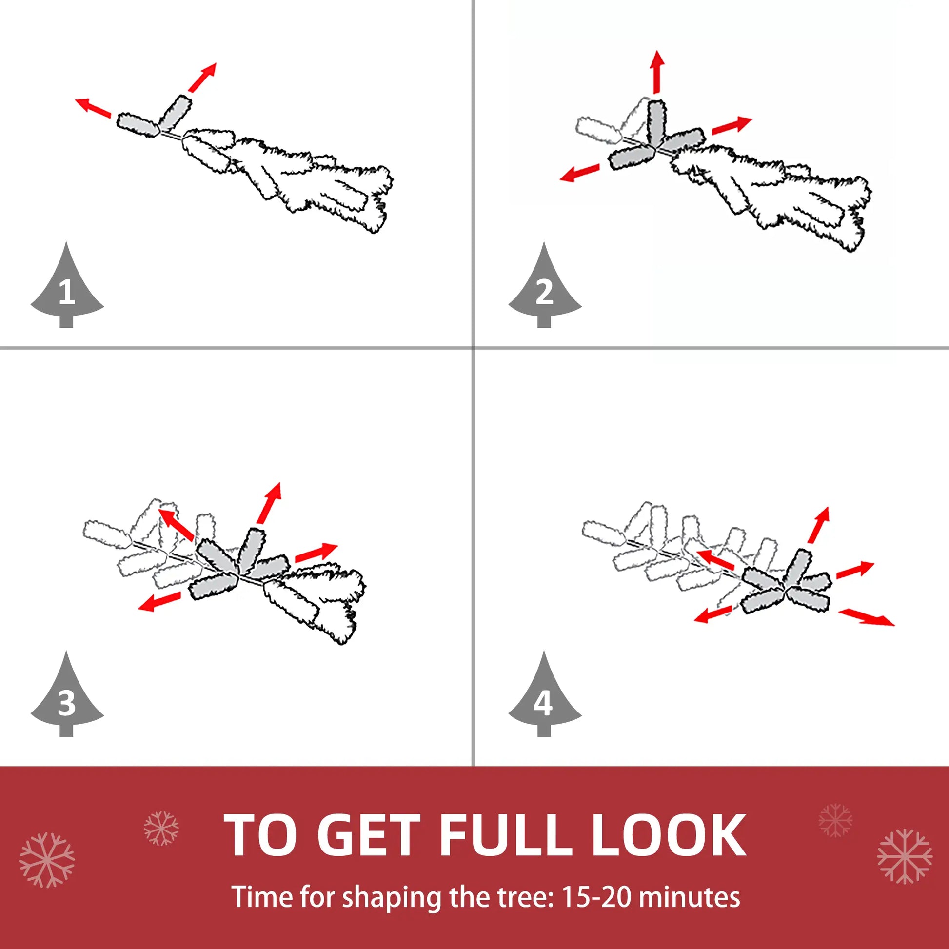 5ft Artificial Christmas Tree, Automatic Open, Pink, White Artificial Christmas Trees at Gallery Canada