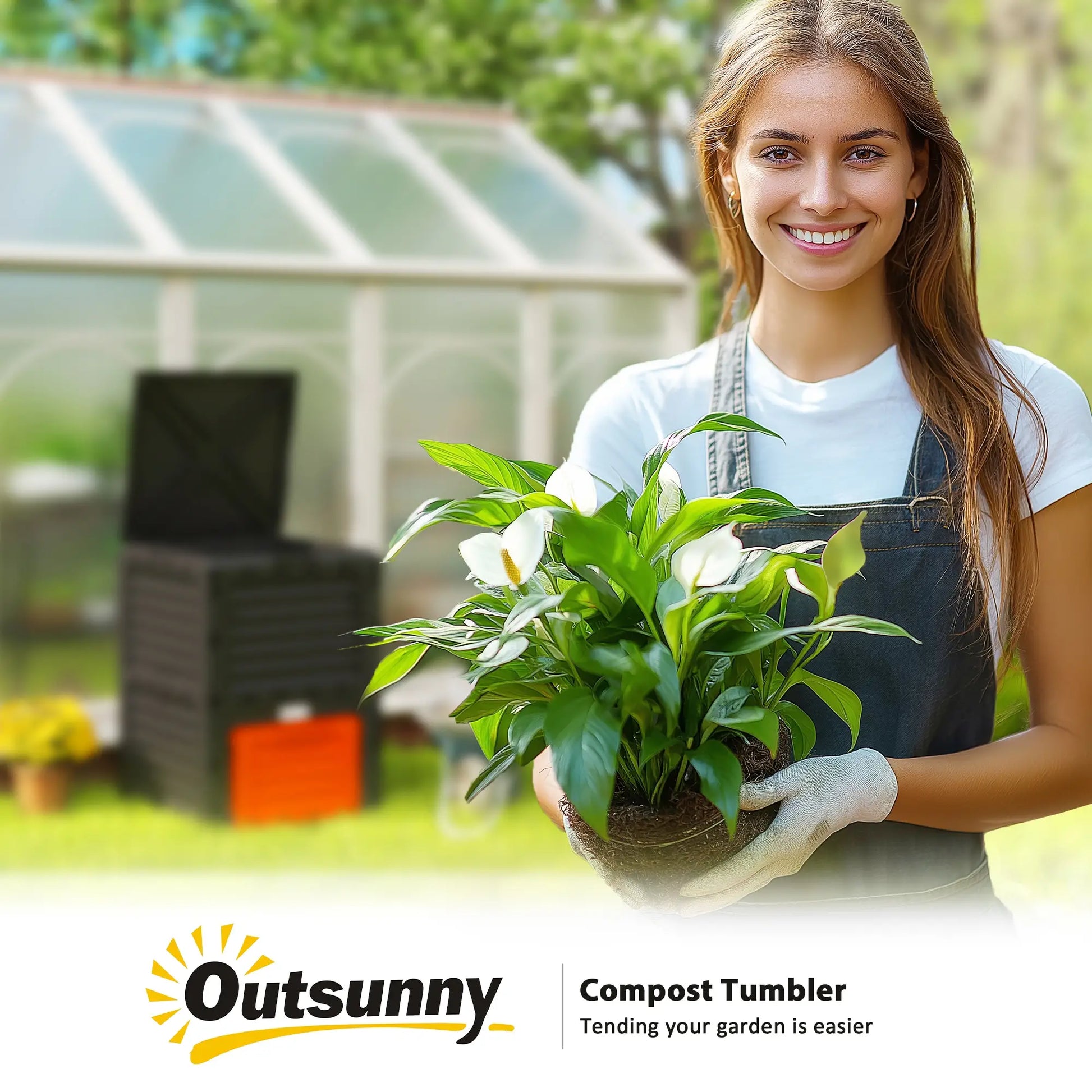 Outdoor Compost Bin, Fast Soil Creation, 80 Gallon, Orange Outdoor Compost Bin at Gallery Canada