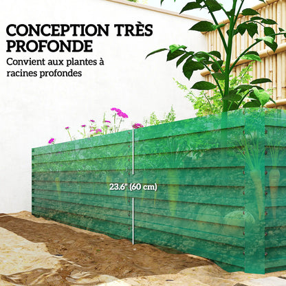 8' x 4' x 2' Raised Garden Bed, Galvanized Planter Box, Green Raised Garden Beds at Gallery Canada