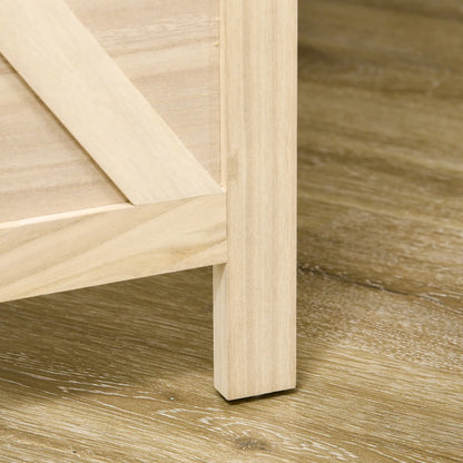 4.7' Wooden Room Divider, Folding Privacy Screen, Natural Room Dividers at Gallery Canada