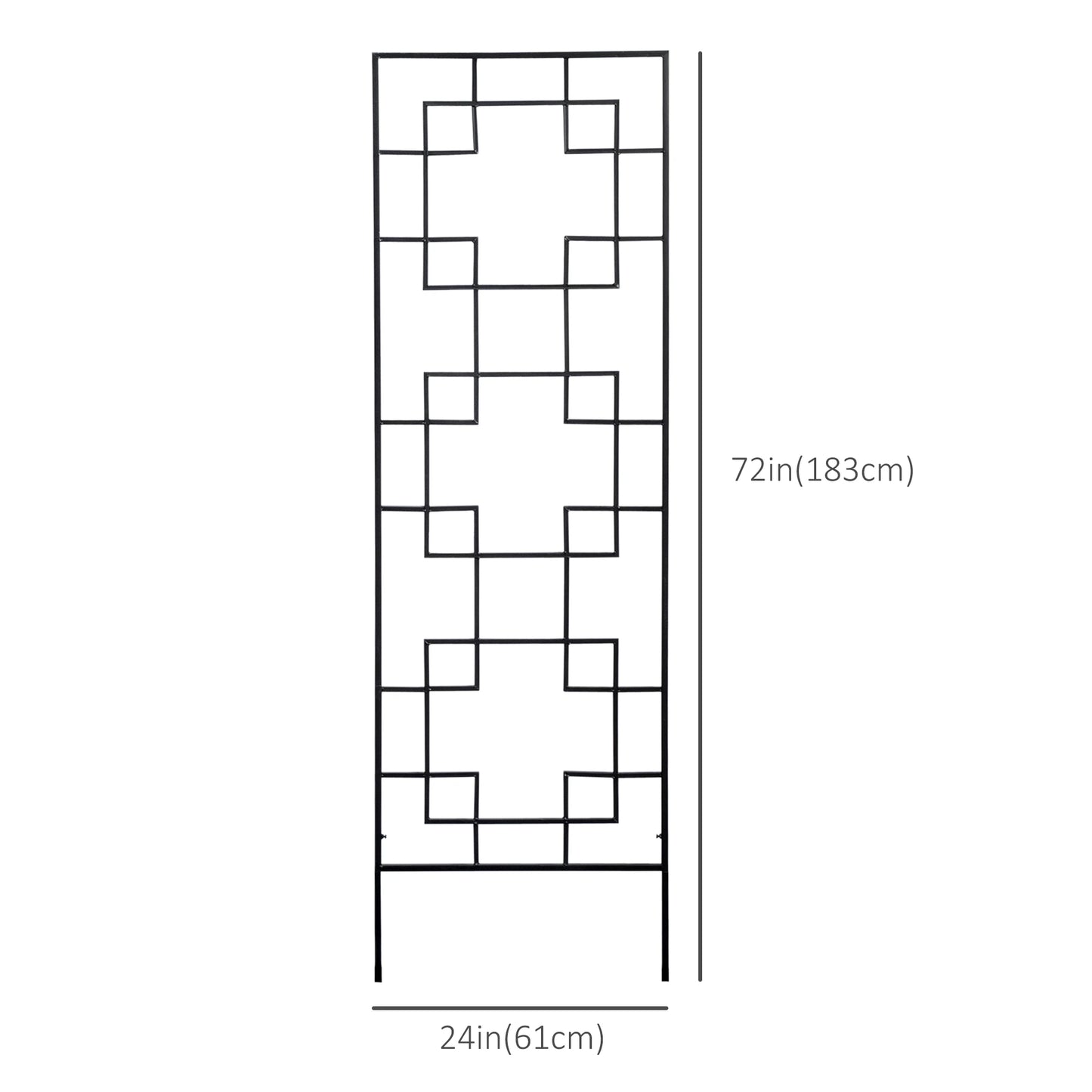 2 Pack Garden Trellis, Metal Grid Panels for Climbing Plants, 72" Tall Plant Stands at Gallery Canada