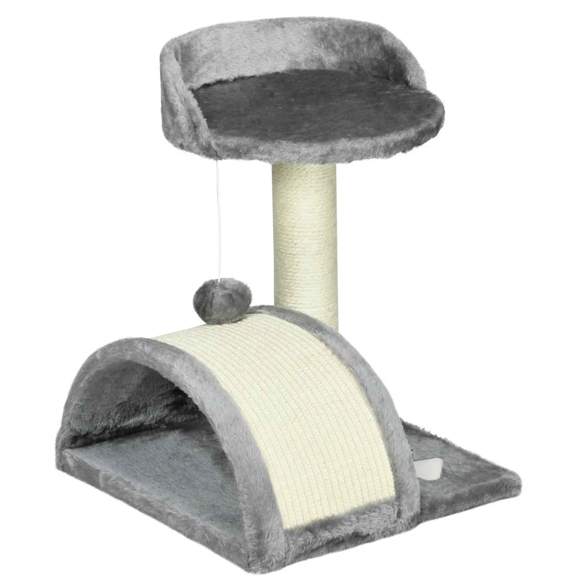 17" Cat Scratching Tree, Kitty House, Kitten Activity Centre, Grey Cat Posts Grey at Gallery Canada
