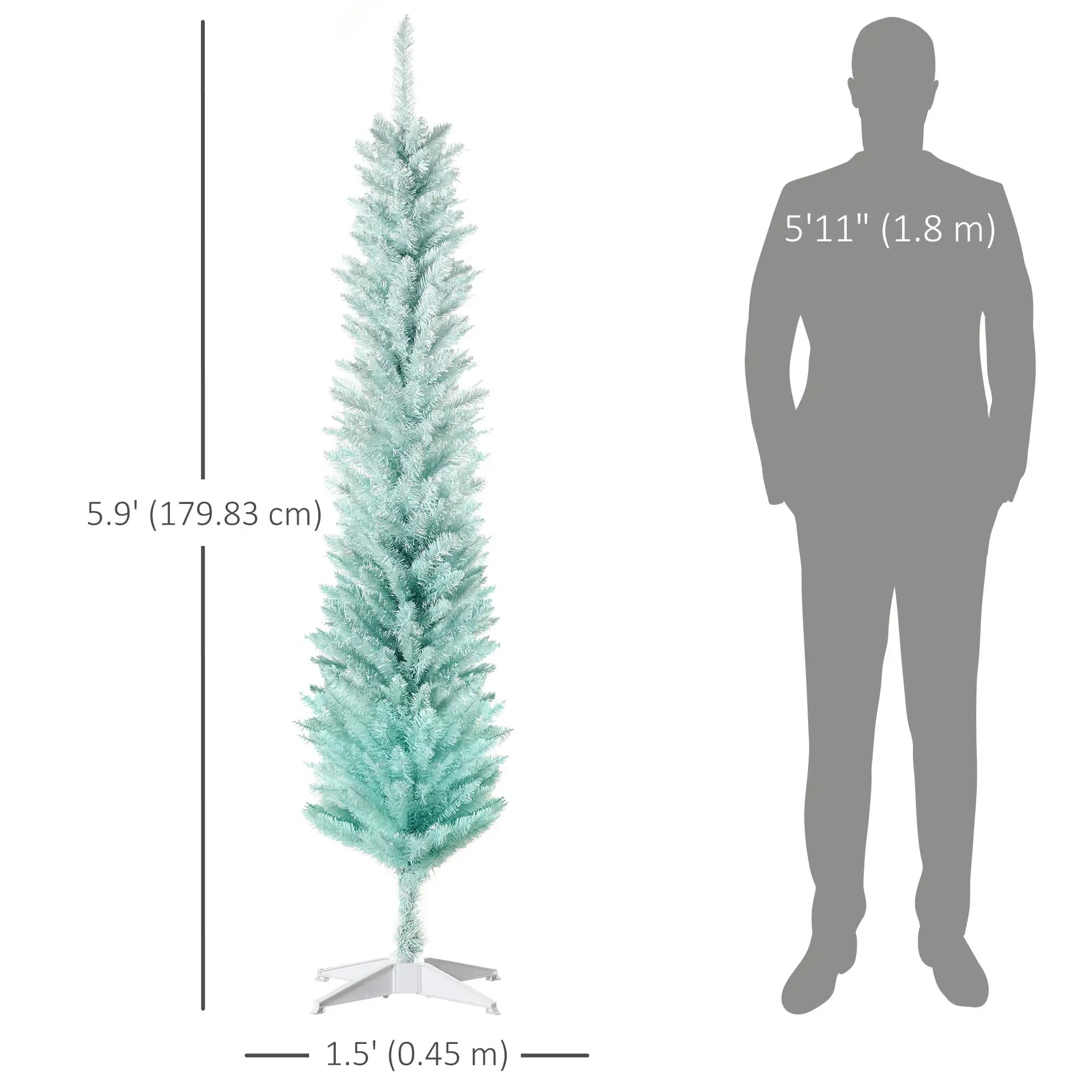 6ft Pencil Christmas Tree, Skinny Artificial, Blue Pencil Christmas Trees at Gallery Canada