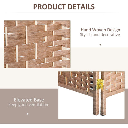 6ft Folding Room Divider, 3 Panel Wooden Frame, Natural Room Dividers at Gallery Canada