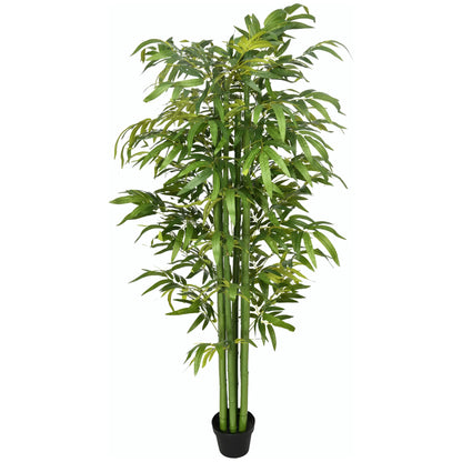 6 FT Artificial Bamboo Tree in Pot, Home Office Decor, Green Artificial Trees Green at Gallery Canada