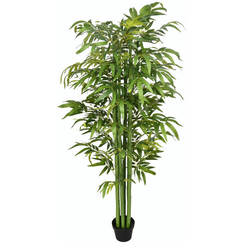 6 FT Artificial Bamboo Tree in Pot, Home Office Decor, Green