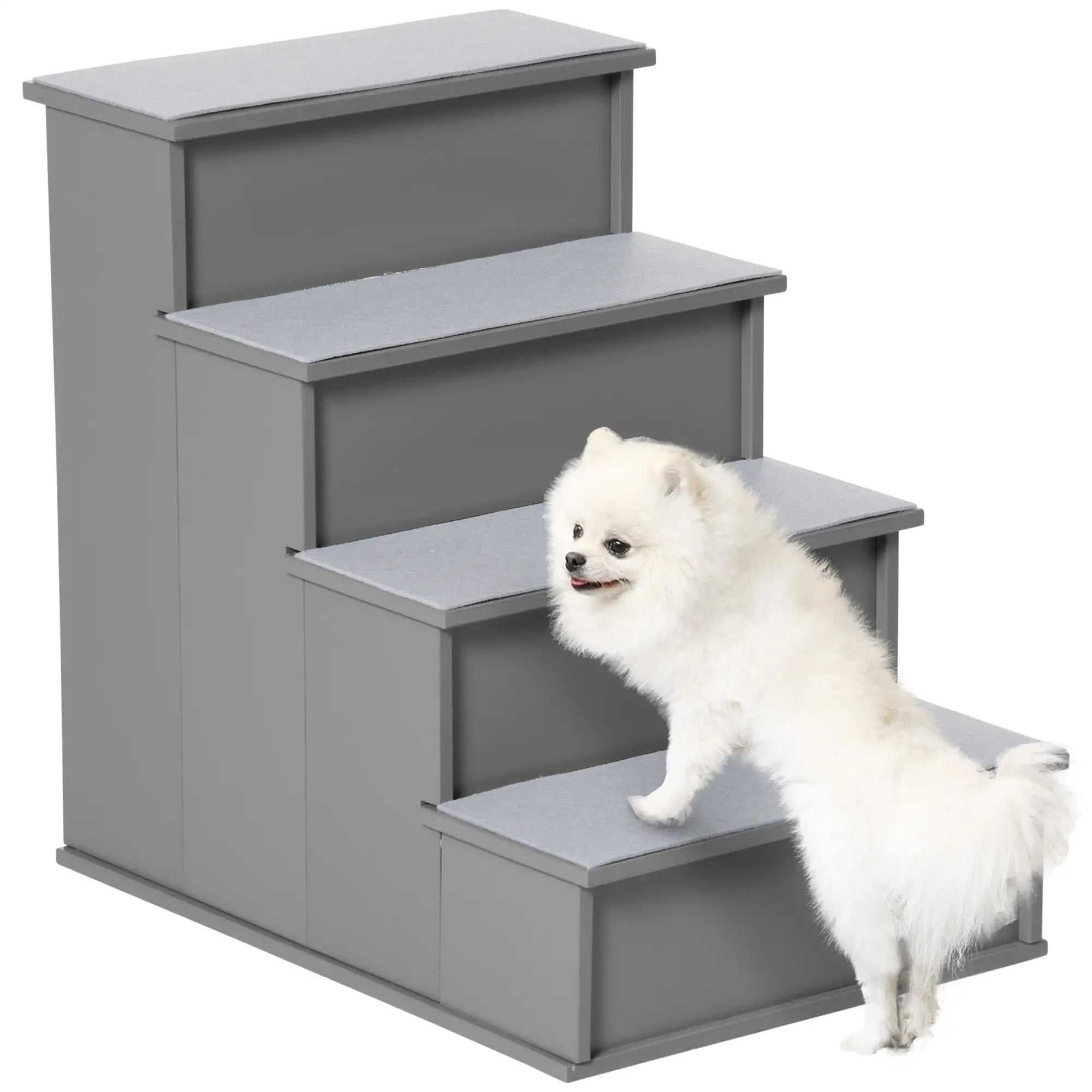 Dog Pet Stairs for Bed, Cat Ladder for Couch, Non-Slip Carpet, 15.7