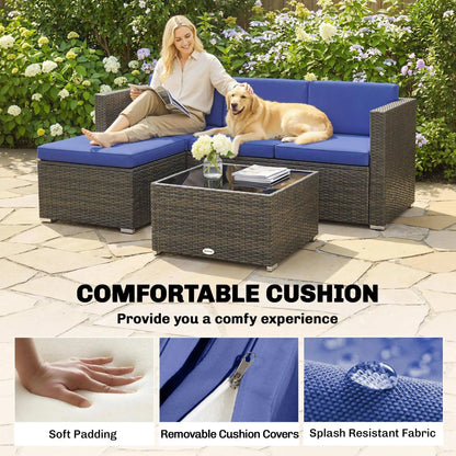 Patio Furniture Set, 3 Pieces, PE Rattan Wicker, Glass Top Table Patio Furniture Sets at Gallery Canada